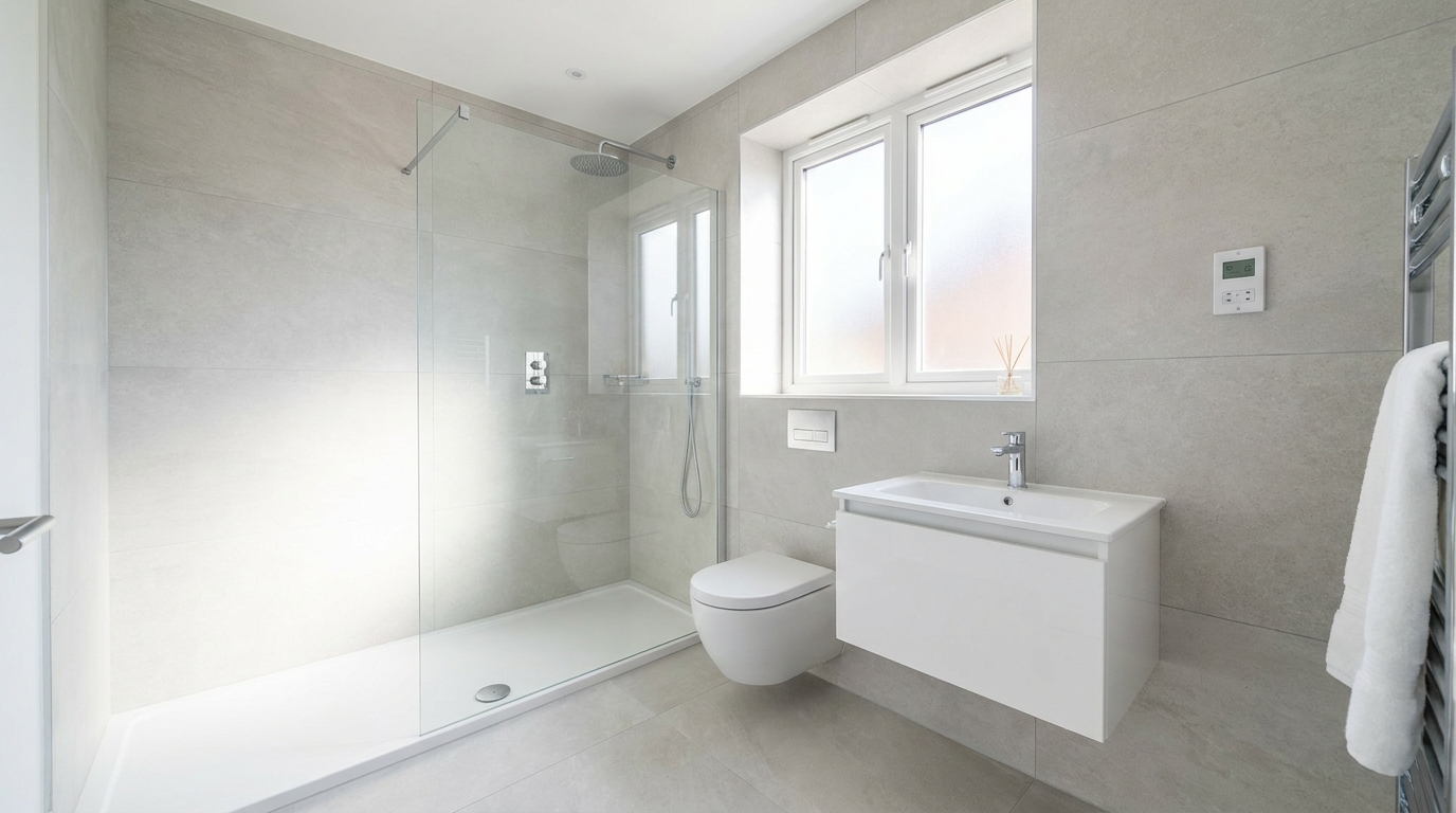 D & J plumber fitting a new bathroom